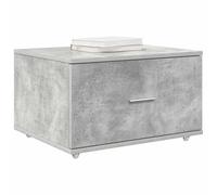 vidaXL Cajonera con Rueda Gris Concreto 55 x 45 x 31 cm, Armario Rectangular Moderno, Gran Capacidad de Almacenamiento, Espacio Interior organizado, Mueble Funcional, Minimalista