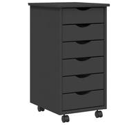 vidaXL Cajonera con ruedas Moss – Madera maciza de pino – Gris