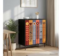 vidaXL Cajonera Essen Estampado de Girasoles 66 x 36,5 x 76 cm