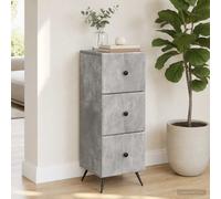 vidaXL Cajonera Gris Hormigón 33 x 34,5 x 90 cm Madera de Ingeniería