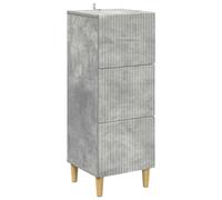 vidaXL Cajonera Gris Hormigón 33 x 34,5 x 90 cm Madera de Ingeniería