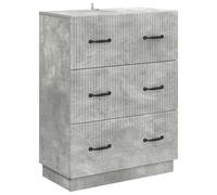 vidaXL Cajonera Gris Hormigón 66 x 34,5 x 87 cm Madera de Ingeniería