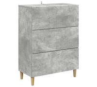 vidaXL Cajonera Gris Hormigón 66 x 34,5 x 90 cm Madera de Ingeniería