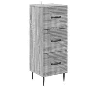 vidaXL Cajonera Gris Sonoma 33 x 34,5 x 89,5 cm Madera de Ingeniería