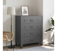 vidaXL Cajonera industrial de metal gris antracita 78x40x93 cm