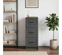 vidaXL Cajonera Negro 33 x 34,5 x 87 cm Madera de Ingeniería