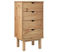 vidaXL Cajonera, Cómoda de Estilo Escandinavo con Almacenaje, Armario Archivador, Mueble para Salón Entrada, Madera Maciza de Pino