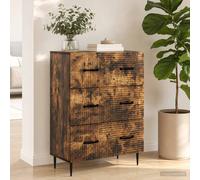 vidaXL Cajonera Roble Ahumado 66 x 34,5 x 89,5 cm Madera de ingeniería