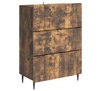 vidaXL Cajonera Roble Ahumado 66 x 34,5 x 92 cm Madera de Ingeniería