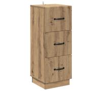 vidaXL Cajonera Roble Artesanal 33 x 34,5 x 87 cm Madera de Ingeniería