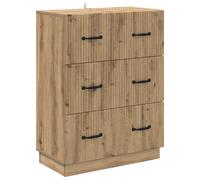 vidaXL Cajonera Roble Artesanal 66 x 34,5 x 87 cm Madera de Ingeniería