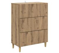 vidaXL Cajonera Roble Artesanal 66 x 34,5 x 90 cm Madera de Ingeniería