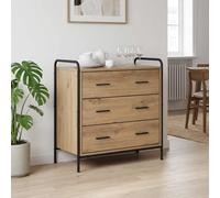 vidaXL Cajonera Roble artisan 70 x 39,5 x 71 cm Madera de ingeniería
