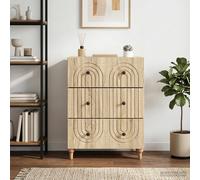 vidaXL Cajonera Roble Sonoma 66 x 34,5 x 90 cm Madera de Ingeniería
