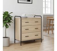 vidaXL Cajonera Roble Sonoma 70 x 39,5 x 71 cm Madera de ingeniería