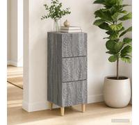 vidaXL Cajonera Sonoma gris 33 x 34,5 x 90 cm Madera de ingeniería