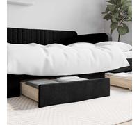 vidaXL Cajones de cama 2 uds madera de ingeniería y tela negro