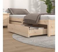 vidaXL Cajones de cama 2 unidades madera maciza de pino