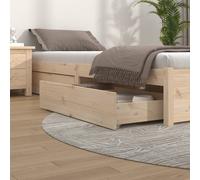 vidaXL Cajones de cama 4 unidades madera maciza de pino