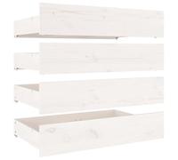 vidaXL Cajones de cama 4 unidades madera maciza de pino blanco