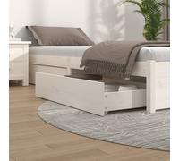 vidaXL Cajones de cama 4 unidades madera maciza de pino blanco
