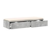 vidaXL Cajones de Cama Gris Concreto 100 x 36,5 x 16,5 cm | El sistema de cierre suave hace que los cajones se cierren despacio y en silencio ¡Son geniales para la noche! Guardan tus