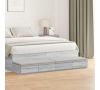 vidaXL Cajones de cama Gris Sonoma 150 x 36,5 x 16,5 cm