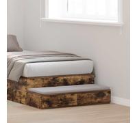 vidaXL Cajones de cama Roble ahumado 100 x 36,5 x 16,5 cm