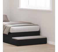 vidaXL Cajones de cama Roble negro 100x36,5x16,5 cm con función Push-to-Open, almacenamiento amplio