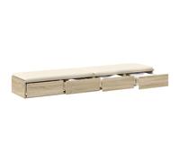 vidaXL Cajones de Cama Roble Sonoma 150 x 36,5 x 16,5 cm | El acabado de roble Sonoma le da un toque cálido a cualquier espacio, Tres cajones grandes para que organices bien tus cosas,