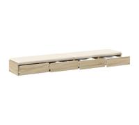 vidaXL Cajones de cama 200 x 36,5 x 16,5 cm Madera de ingeniería Roble Sonoma