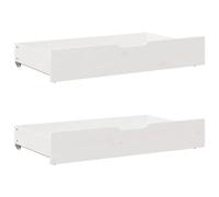 vidaXL Cajones debajo cama con ruedas 2 uds madera maciza pino blanco