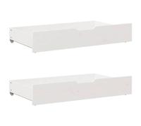 vidaXL Cajones debajo cama con ruedas 2 uds madera maciza pino blanco