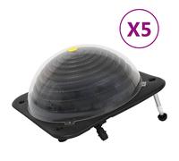 vidaXL Calentadores solares de piscina 5 pzas HDPE aluminio 75x75x36cm