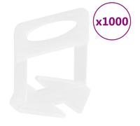 vidaXL Calzos para nivelación de azulejos 1000 unidades 1 mm