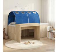 vidaXL Cama alta para niños con escritorio 3 uds. 90 x 190 cm Multicolor (Roble Sonoma y azul)