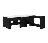 vidaXL Cama Alta para niños con Escritorio Roble Negro 80 x 200 cm