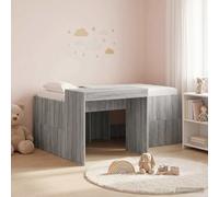 vidaXL Cama alta para niños con escritorio Sonoma gris