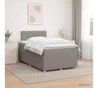 vidaXL Cama box spring con colchón con cabecera Topo 120 x 190 cm Tela