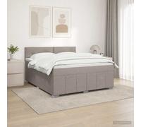 vidaXL Cama box spring con colchón con cabecera Topo 140 x 200 cm Tela