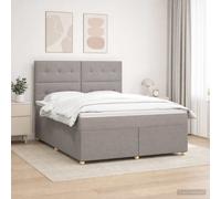 vidaXL Cama box spring con colchón con cabecera Topo 160 x 200 cm Tela