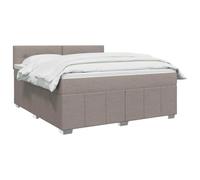 vidaXL Cama box spring con colchón con cabecera Topo 160 x 200 cm Tela