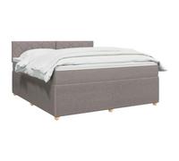 vidaXL Cama Box Spring con colchón con cabecera Topo 180 x 200 cm Tela