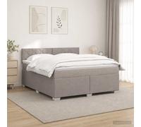 vidaXL Cama box spring con colchón con cabecera Topo 180 x 200 cm Tela