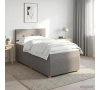 vidaXL Cama Box Spring con colchón con cabecera Topo 80 x 200 cm Tela