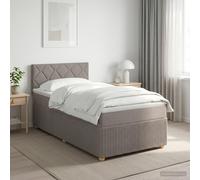 vidaXL Cama Box Spring con colchón con cabecera Topo 80 x 200 cm Tela