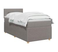 vidaXL Cama Box Spring con colchón con cabecera Topo 80 x 200 cm Tela