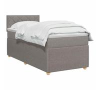 vidaXL Cama box spring con colchón con cabecera Topo 80 x 200 cm Tela