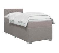 vidaXL Cama Box Spring con colchón con cabecera Topo 90 x 190 cm Tela