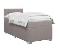 vidaXL Cama Box Spring con colchón con cabecera Topo 90 x 200 cm Tela